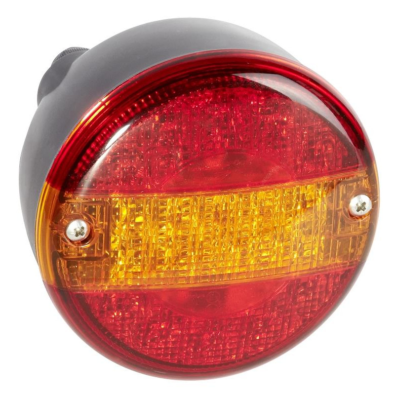 Heckleuchte, 3 - Kammer, 24V LED, Einzelfunktion, rund, links/ rechts, PG11, Prüfnummer E9 1489