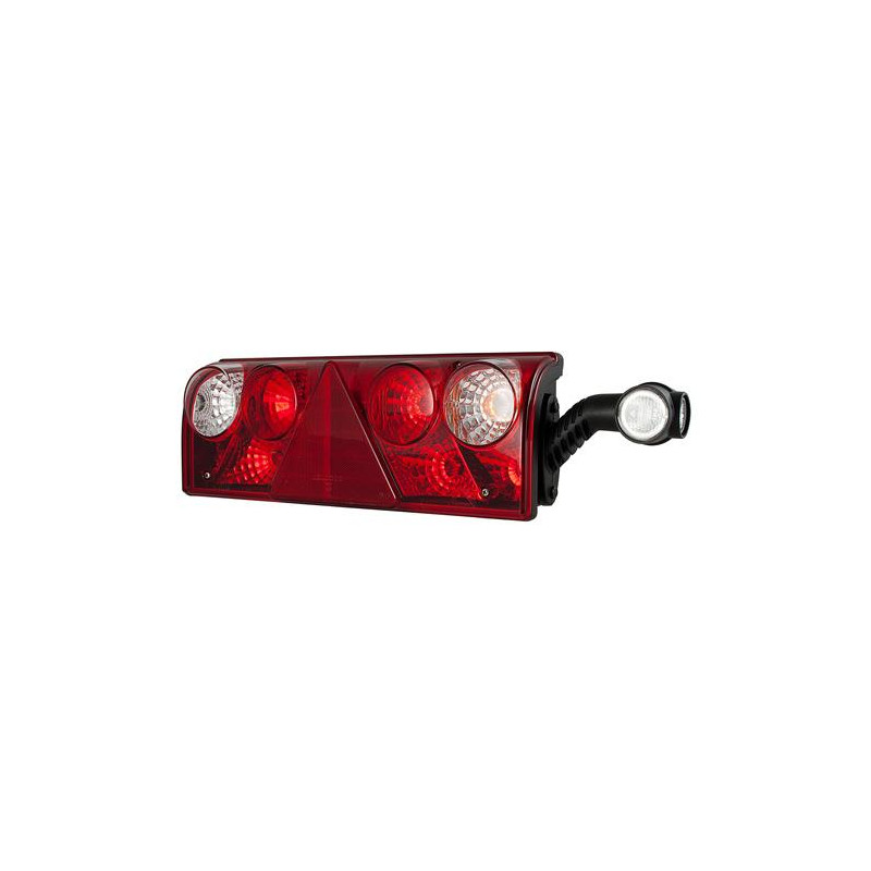 Heckleuchte, Europoint II, rechts mit rot - weisser LED - Umrissleuchte