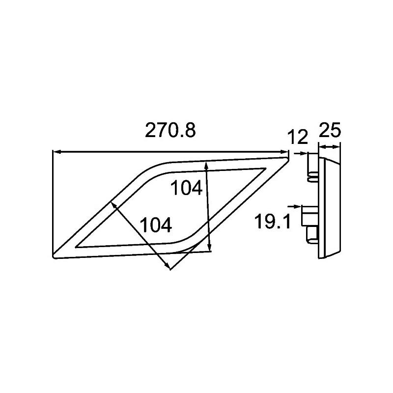 HELLA 2BA 013 331-211 Blinkleuchte - Shapeline Style - LED - 12/24V