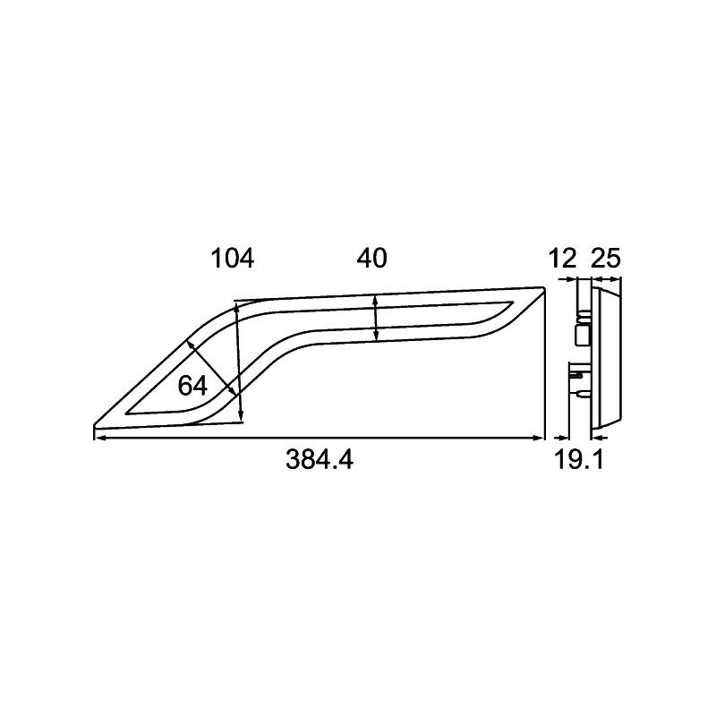 HELLA 2BA 013 333-251 Blinkleuchte - Shapeline Style Wing - LED - 12/24V