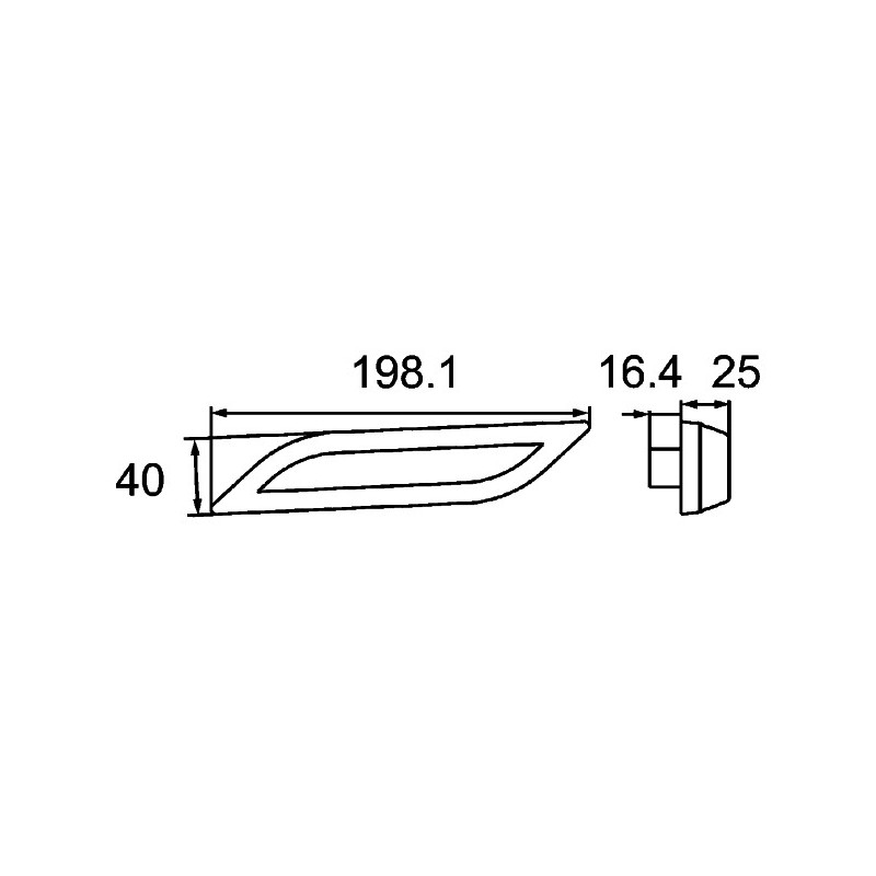 HELLA 2BA 013 335-081 Blinkleuchte - Shapeline Style - LED - 24/12V