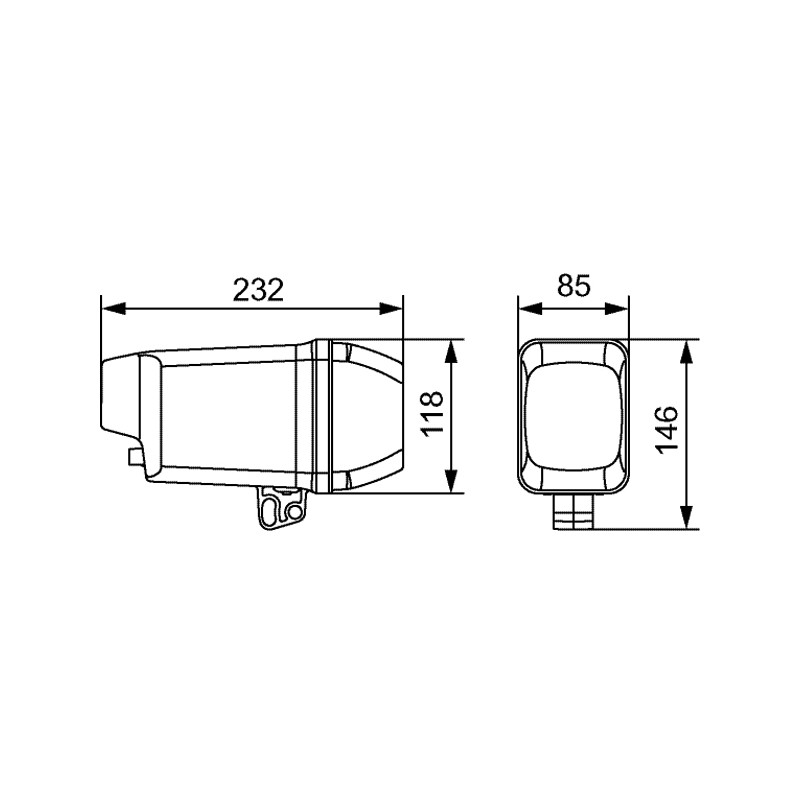 HELLA 2XA 996 200-101 LED-Arbeitsscheinwerfer - Projection Module - 48/12/24V
