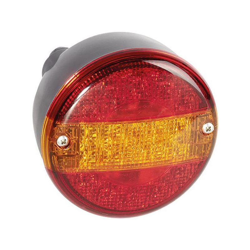 LED - Heckleuchte, 3 - Kammer, rund, 140mm, mit Anschluss PG16, Doppel - Funktion