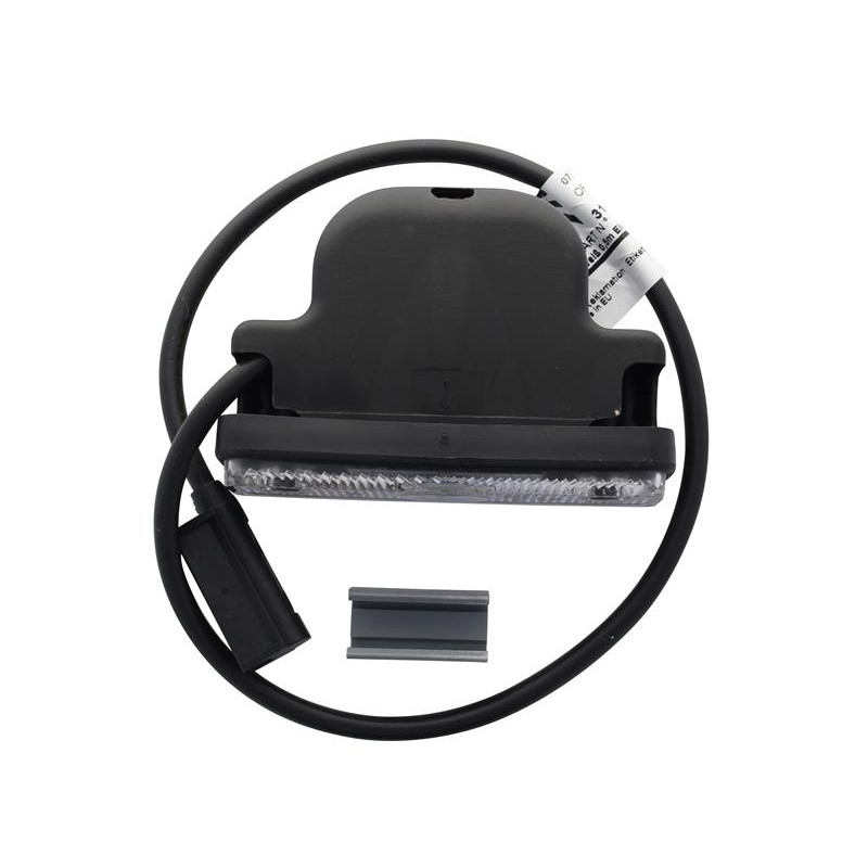 Positionsleuchte LED, Flatpoint I, weiss, Anbau mit 90° Winkel nach vorn, 1500 mm Leitung mit P&R Anschluss