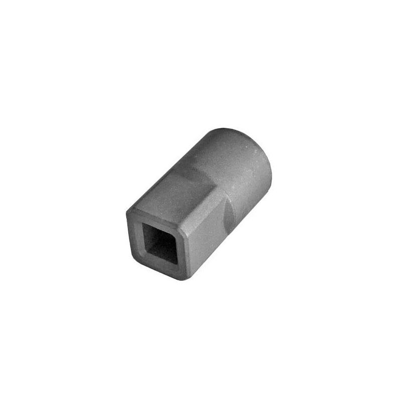 Adapter unten für Aluminium-Planenspannrohr 27 mm Vierkantansatz