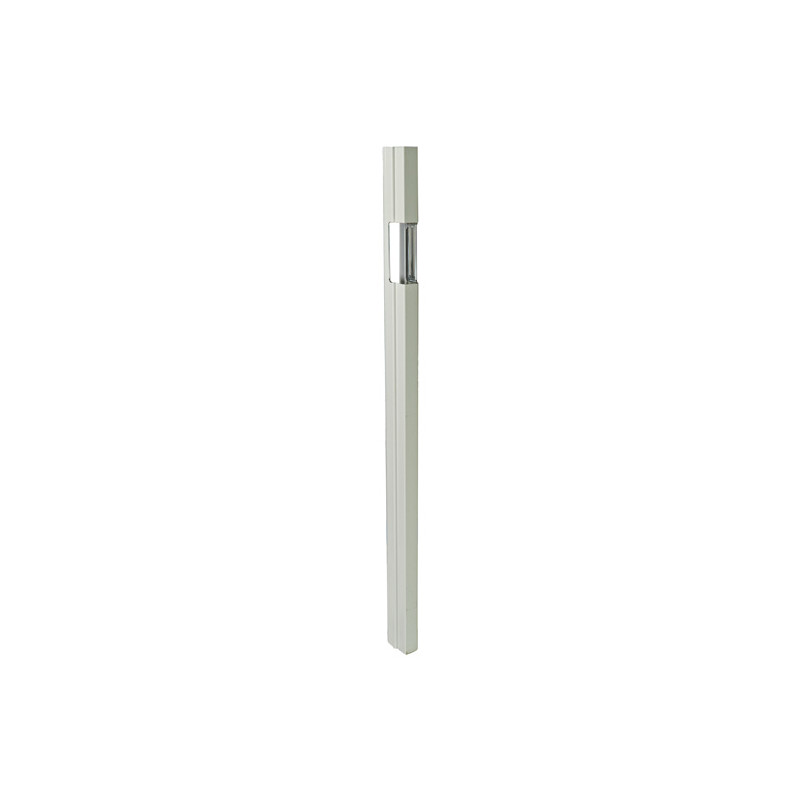 Aluminium Profil 25er Einfassung 621056, 830 mm, links, glatte Seite außen, pressblank, gefräst für Paco-Verschluss (2. Kammer, 152 mm von OK bis Mitte Verschluss)