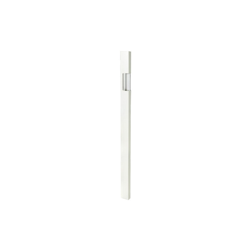 Aluminium Profil 25er Einfassung 621056, 830 mm, links, glatte Seite innen, epoxidgrundiert, gefräst für Paco-Verschluss (2. Kammer, 152 mm von OK bis Mitte Verschluss)