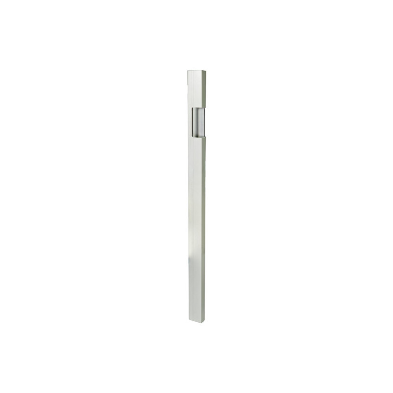 Aluminium Profil 25er Einfassung 621056, 830 mm, links, glatte Seite innen, pressblank, gefräst für Paco-Verschluss (2. Kammer, 152 mm von OK bis Mitte Verschluss)