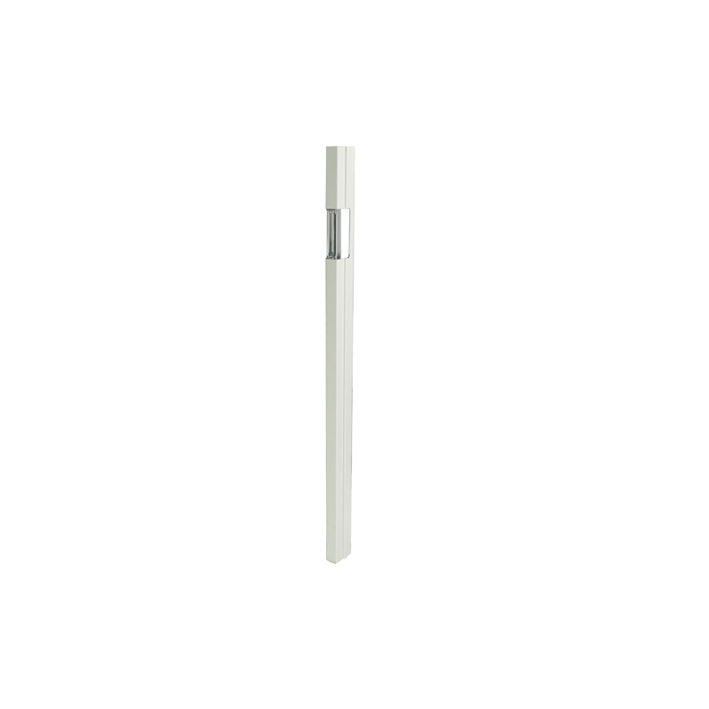 Aluminium Profil 25er Einfassung 621056, 830 mm, rechts, glatte Seite außen, epoxidgrundiert, gefräst für Paco-Verschluss (2. Kammer, 152 mm von OK bis Mitte Verschluss)