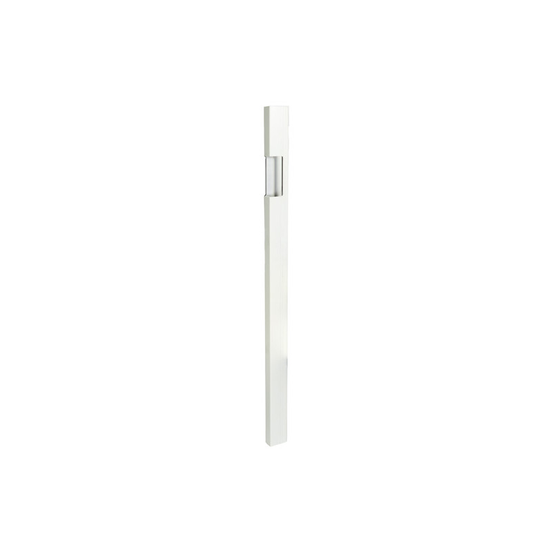 Aluminium Profil 25er Einfassung 621056, 830 mm, rechts, glatte Seite innen, epoxidgrundiert, gefräst für Paco-Verschluss (2. Kammer, 152 mm von OK bis Mitte Verschluss)