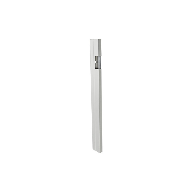 Aluminium Profil 25er Einfassung 621108, 830 mm, links, glatte Seite außen, pressblank, gefräst Paco-Verschluss (2. Kammer, 152 mm von OK - Mitte Verschluss)