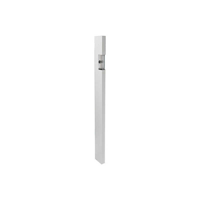 Aluminium Profil 25er Einfassung 621108, 830 mm, links, glatte Seite innen, eloxiert in E6/C0 (EV1) natur, gefräst Paco-Verschluss (2. Kammer, 152 mm von OK - Mitte Verschluss)