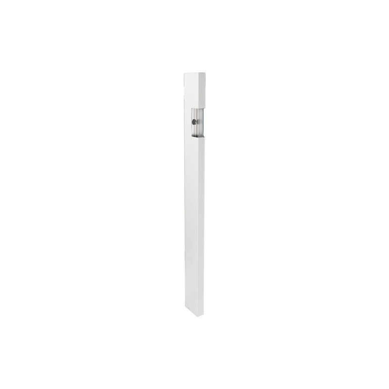 Aluminium Profil 25er Einfassung 621108, 830 mm, links, glatte Seite innen, epoxidgrundiert, gefräst Paco-Verschluss (2. Kammer, 152 mm von OK - Mitte Verschluss)