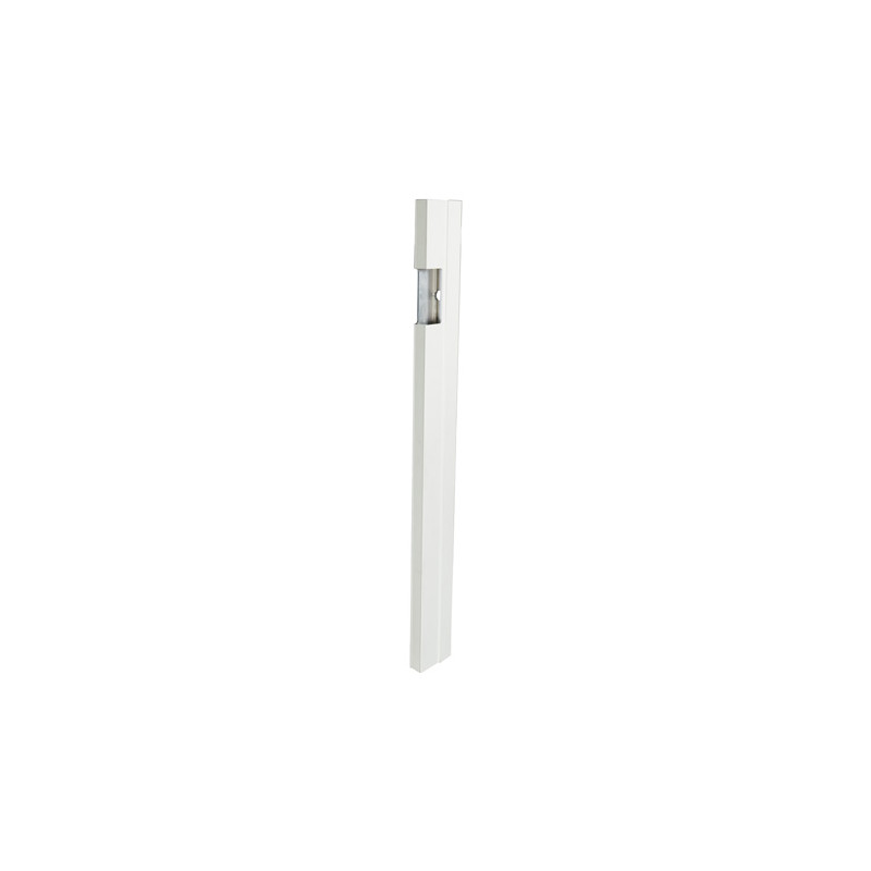 Aluminium Profil 25er Einfassung 621108, 830 mm, rechts, glatte Seite außen, epoxidgrundiert, gefräst Paco-Verschluss (2. Kammer, 152 mm von OK - Mitte Verschluss)