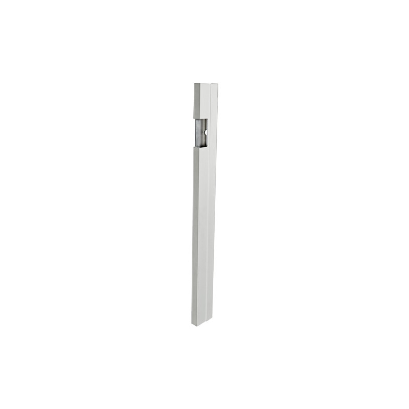 Aluminium Profil 25er Einfassung 621108, 830 mm, rechts, glatte Seite außen, pressblank, gefräst Paco-Verschluss (2. Kammer, 152 mm von OK - Mitte Verschluss)