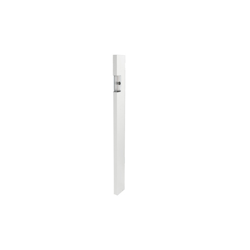 Aluminium Profil 25er Einfassung 621108, 830 mm, rechts, glatte Seite innen, epoxidgrundiert, gefräst Paco-Verschluss (2. Kammer, 152 mm von OK - Mitte Verschluss)