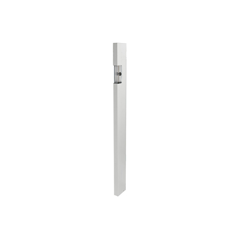 Aluminium Profil 25er Einfassung 621108, 830 mm, rechts, glatte Seite innen, pressblank, gefräst Paco-Verschluss (2. Kammer, 152 mm von OK - Mitte Verschluss)