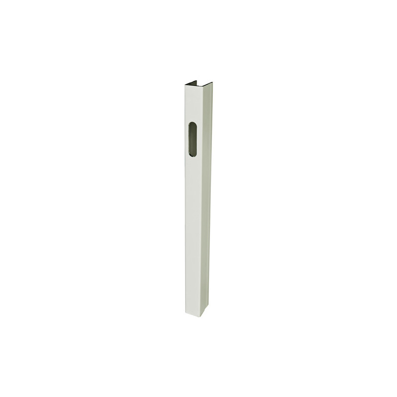 Aluminium Profil 25er U-Einfassung 621044, 430 mm, links, eloxiert in E6/C0 (EV1) natur, Langloch für Verschluss 101101198 (85 mm von OK bis Mitte Verschluss)