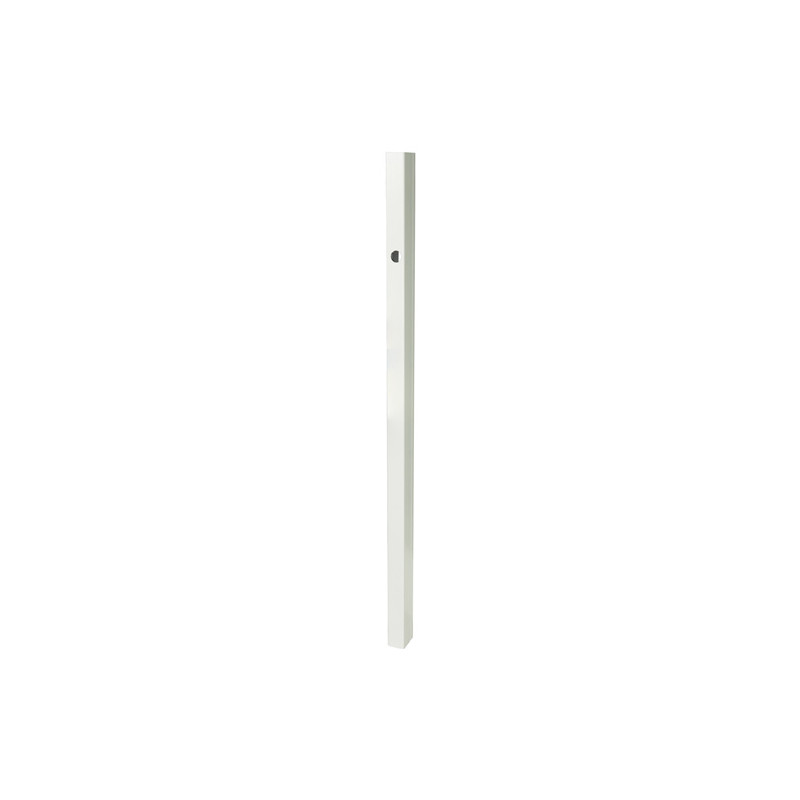 Aluminium Profil 25er U-Einfassung 621044, 830 mm, links, epoxidgrundiert, Rundloch für T-Stück, 2.Kammer (152 mm von Oberkante bis Mitte Verschluss)