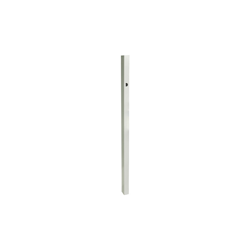 Aluminium Profil 25er U-Einfassung 621044, 830 mm, rechts, eloxiert in E6/C0 (EV1) natur, Rundloch für T-Stück, 2.Kammer (152 mm von Oberkante bis Mitte Verschluss)