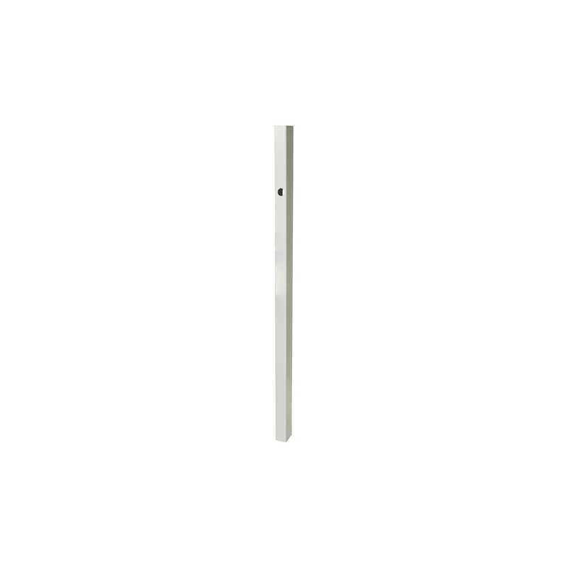 Aluminium Profil 25er U-Einfassung 621044, 830 mm, rechts, pressblank, Rundloch für T-Stück, 2.Kammer (152 mm von Oberkante bis Mitte Verschluss)