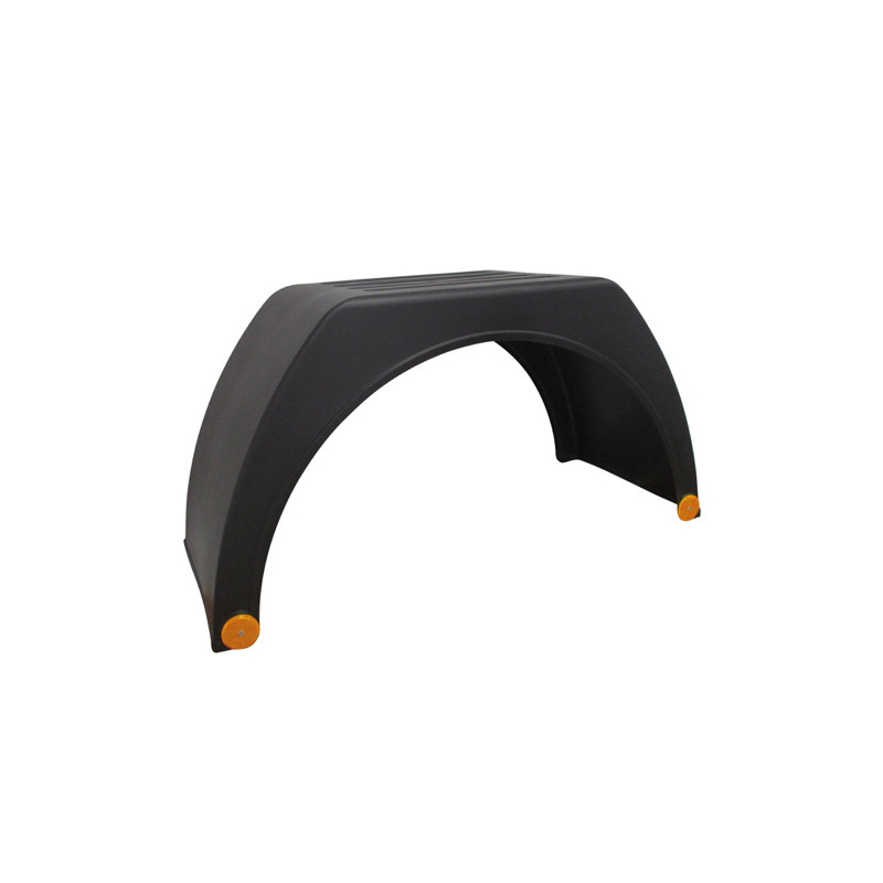 Hinterrad-Kotflügel H-PE 51.1025.17 EMS SG, PP-EPDM (Polypropylen), schwarz, Spritzguss, eckig (Mittelstück 550 mm), mit Seitenmarkierung, 510 × 1770 × 1050 × 550 mm (b × l × s...