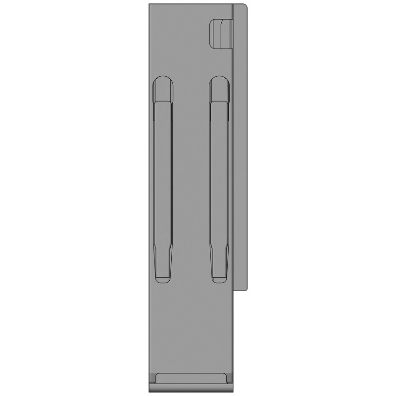 K20 Eckrunge hinten, rechts, Stahl KTL, 400mm, o.Verschluss, EV