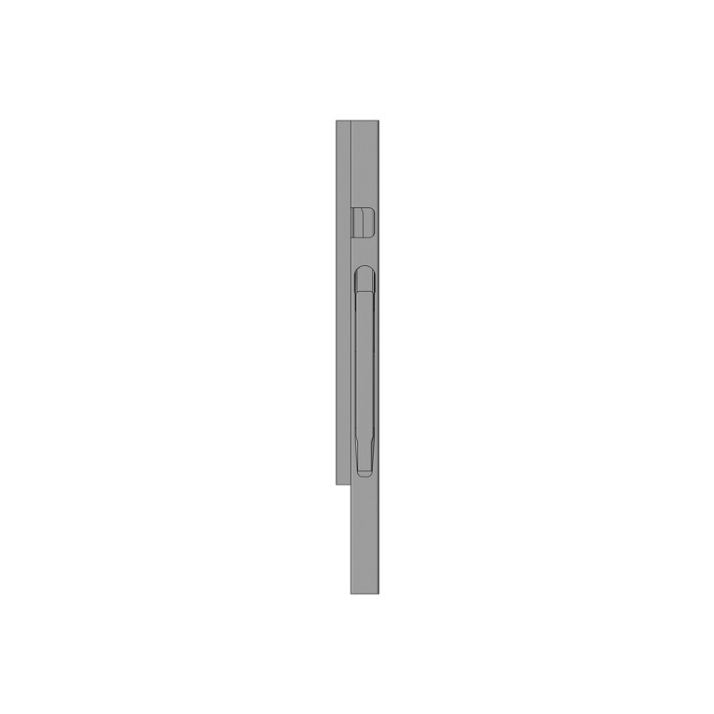 K20 Eckrunge vorne, rechts, Aluminium eloxiert, 500 mm Nennhöhe