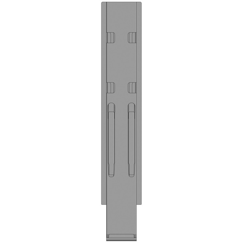 K20 Mittelrunge, Stahl, schwarz KTL, 800 mm, ohne Aufnahme
