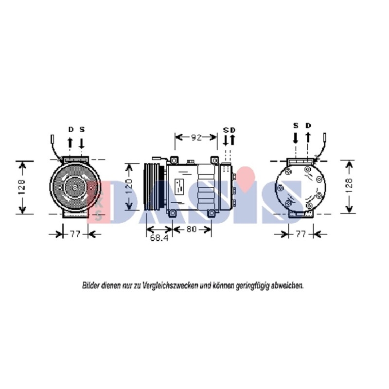 Kompressor, Klimaanlage, AKS DASIS 853560N