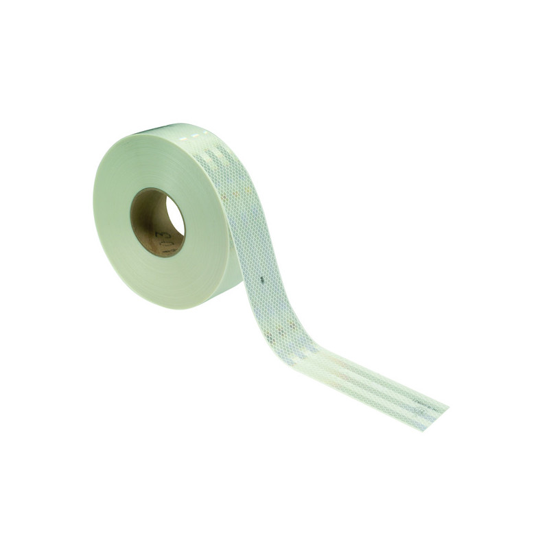 Konturmarkierung für Festaufbauten 3M, weiß, Breite 53,5 mm, Länge 50 m, Typ III, retroreflektierend RA3/C, Konturmarkierung gemäß ECE 104, ECE 48 sowie § 53 Abs. 10 StVZO und...