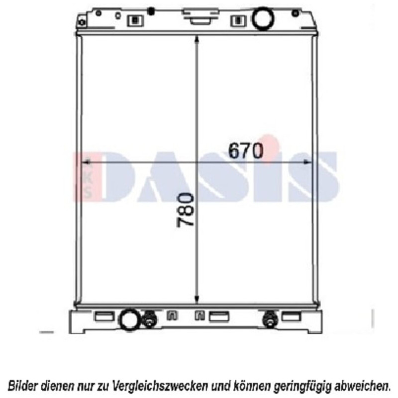 Kühler, Motorkühlung, AKS DASIS 130038N