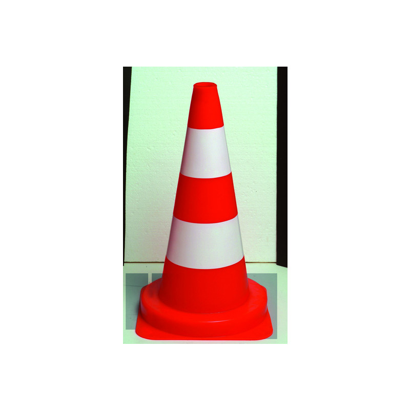 Leitkegel tagesleuchtend, 300 mm, PVC, weiß-rot