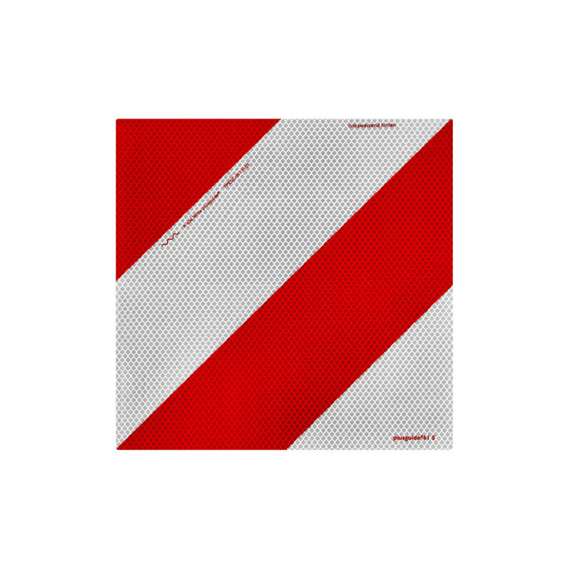 Parkwarntafel starr, 285 × 285 mm, Stahlblech ohne Kantenschutz, Typ III, retroreflektierend RA3/C, weiß-rot, linksweisend, bauartgeprüft, gemäß DIN 11030,DIN 30710 und RA2 EN...