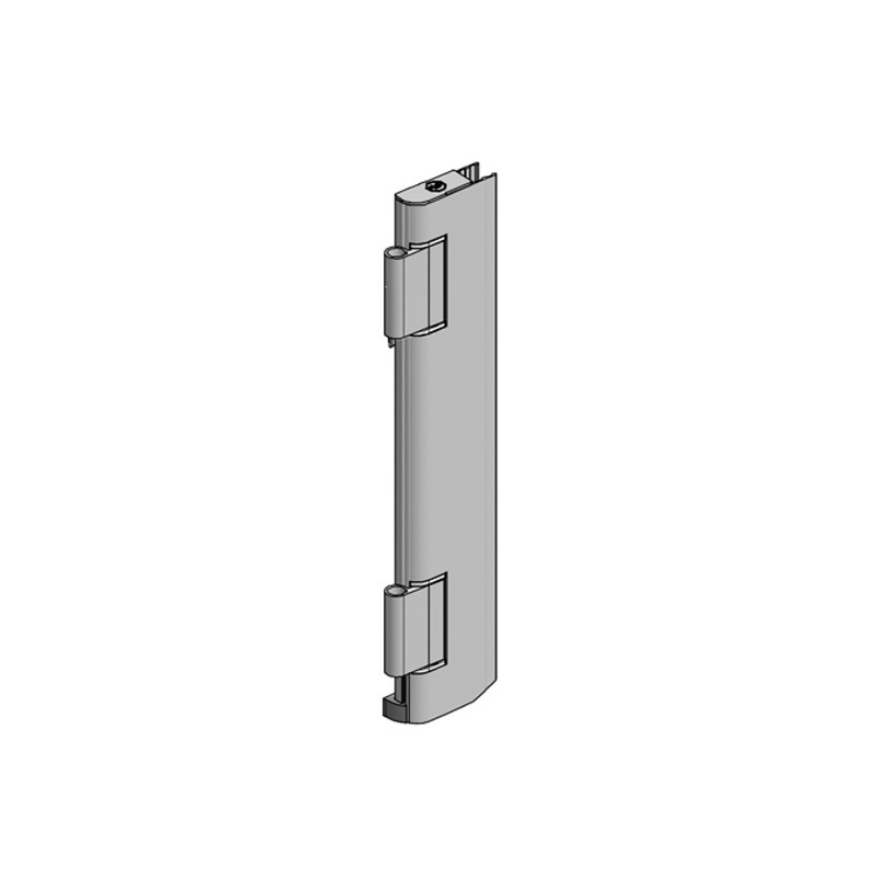 PWP Doppelgelenk-Türscharnier, Ausführung links, Einfassung eloxiert, Nennhöhe 800 mm, mit Aluminium Einfassprofilen