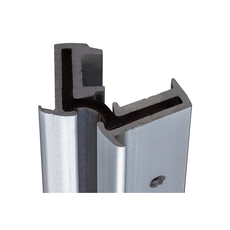 Stangenscharnier, Alu eloxiert, Maß H=29 mm, L=2700 mm