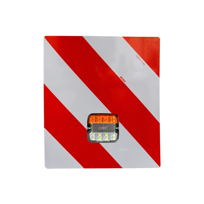 Überbreiten-Warntafel + FABRILcar® 2-K-Leuchte LED, vorne li
