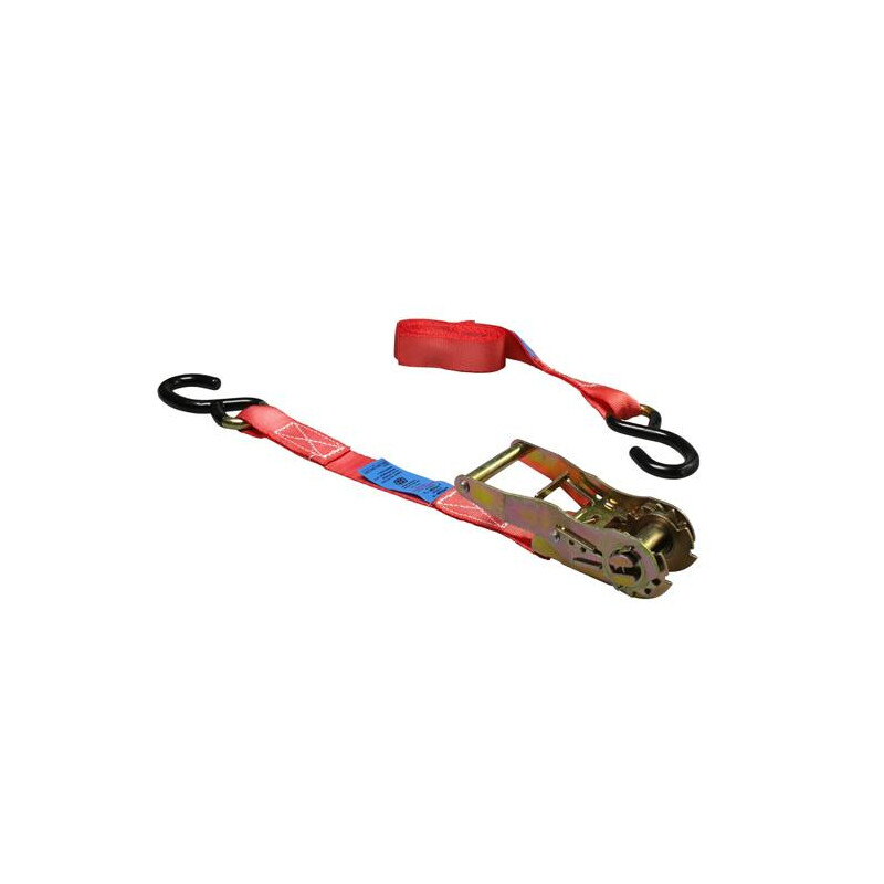 Zurrgurt 615, 4 m, zweiteilig, Ratsche, S-Haken PVC-beschichtet