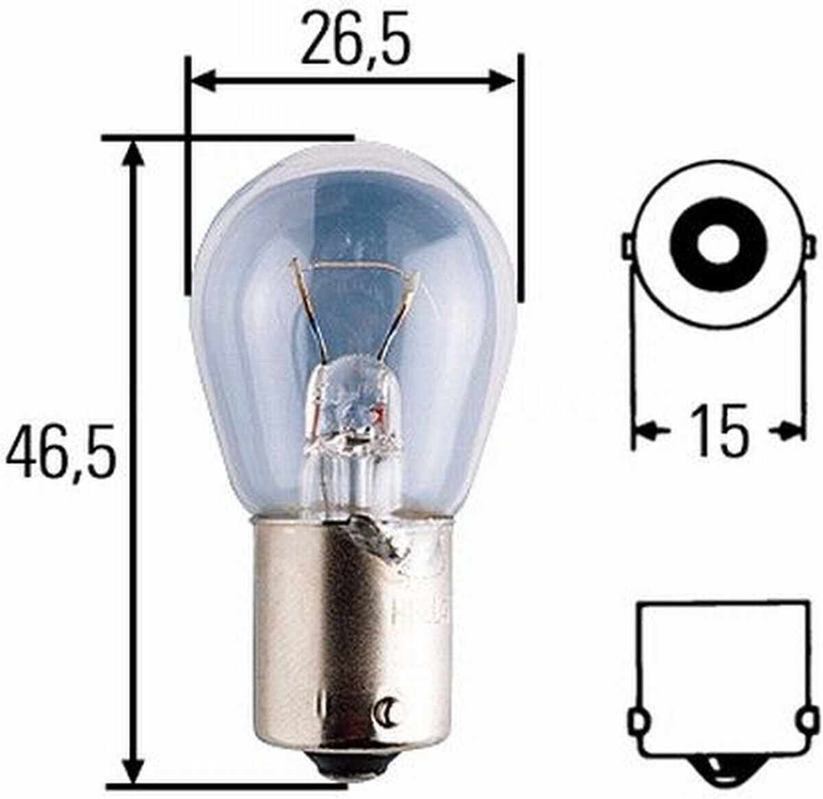 10 Glühlampen Blinkleuchte Halogen HELLA 8GA 002 072-291