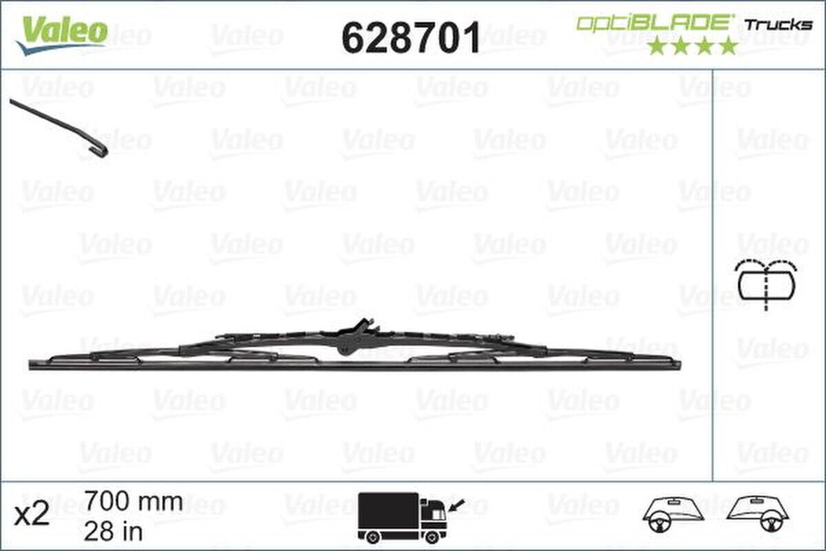 10 Wischblatt 700mm VALEO 628701