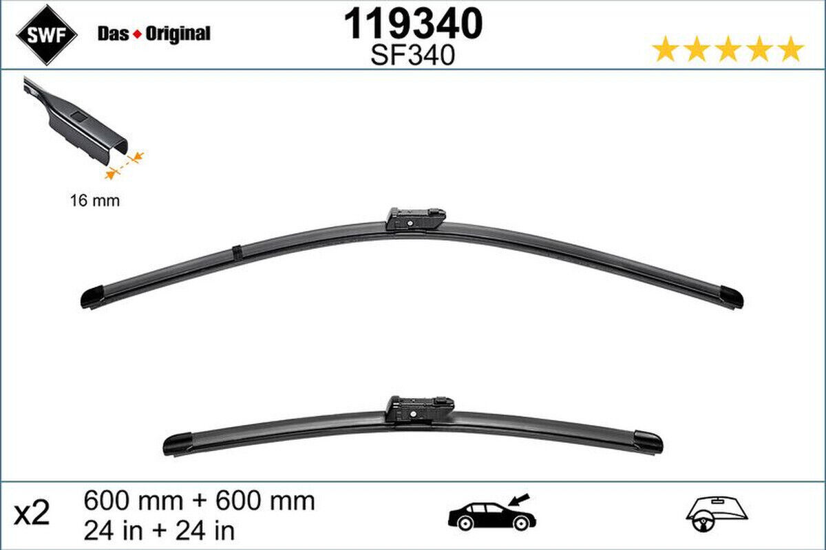 10 Wischblatt SWF für VW TRANSPORTER T6