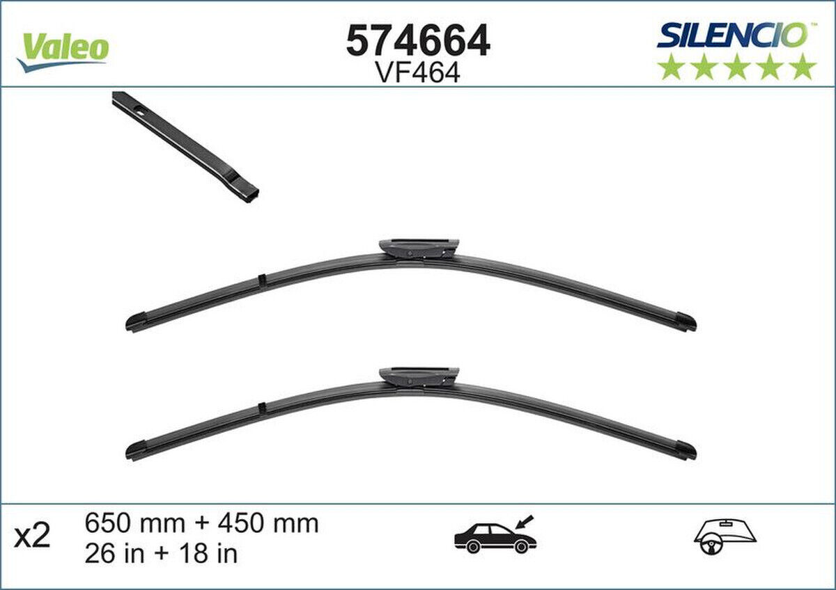 10 Wischblatt vorne Flachbalkenwischblatt VALEO für FIAT FIORINO