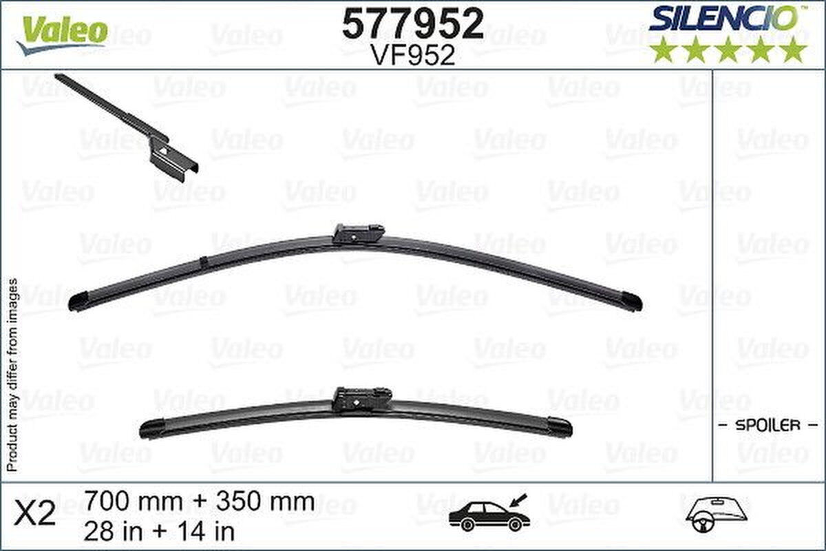 10 Wischblatt vorne Flachbalkenwischblatt VALEO für FORD FIESTA VII