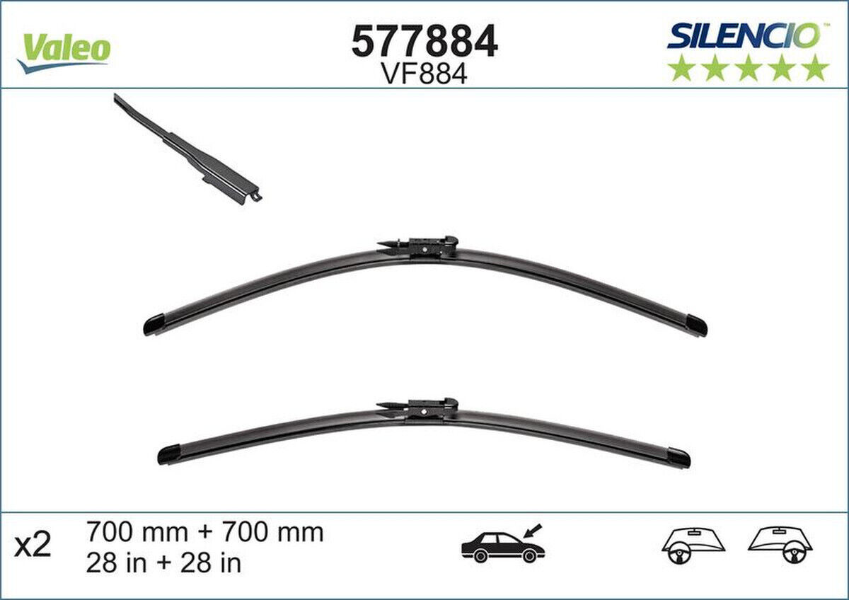 10 Wischblatt vorne Flachbalkenwischblatt VALEO für FORD KUGA II