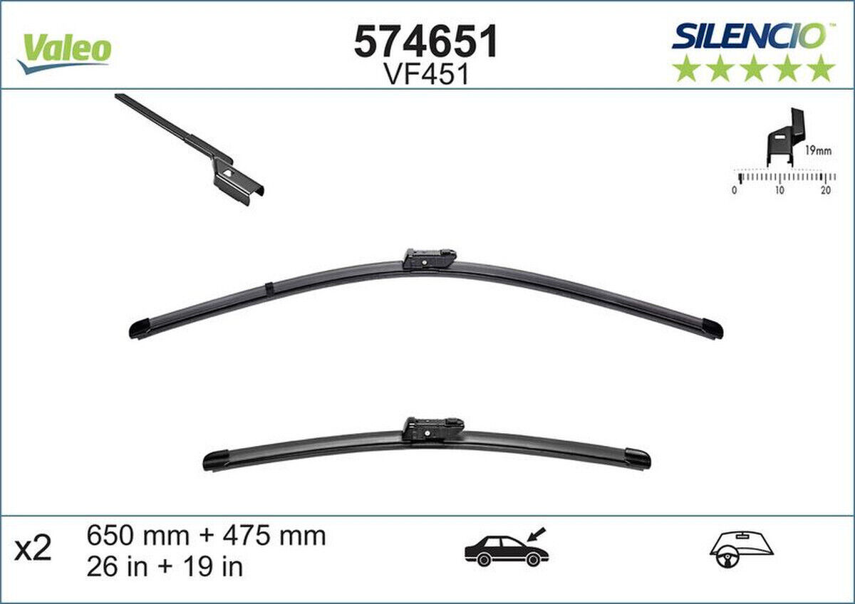 10 Wischblatt vorne Flachbalkenwischblatt VALEO für FORD MONDEO IV