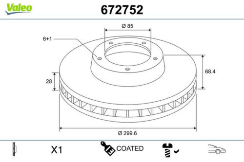 2 Bremsscheibe vorne belüftet VALEO für MERCEDES SPRINTER 3,5-t