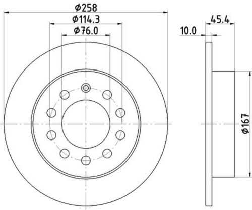 2 Bremsscheiben hinten HELLA für COUPE II (GK) TIBURON Coupe