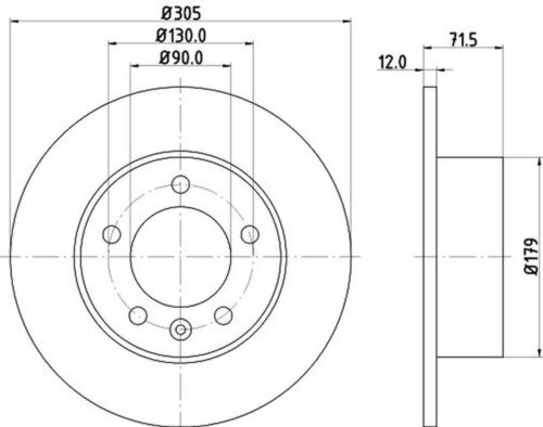 2 Bremsscheiben hinten HELLA für NISSAN OPEL RENAULT VAUXHALL