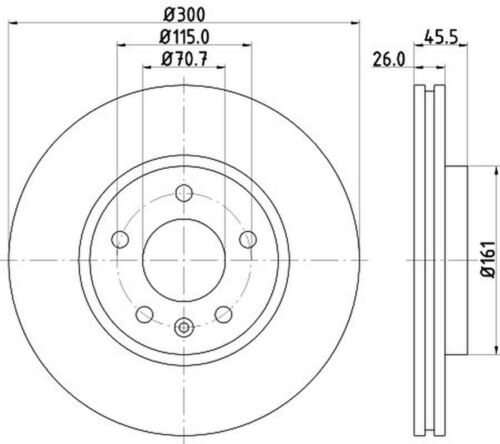 2 Bremsscheiben vorne HELLA für BUICK CHEVROLET DAEWOO OPEL VAUXHALL