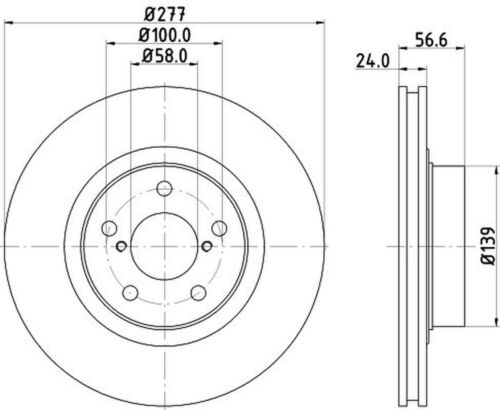 2 Bremsscheiben vorne HELLA für CHEVROLET SAAB SCION TOYOTA